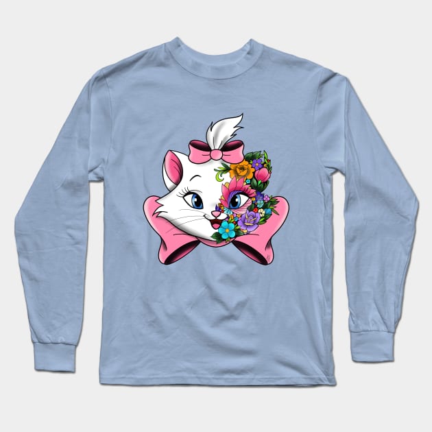 Flower Marie Long Sleeve T-Shirt by Jurassic Ink